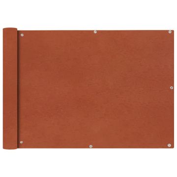 vidaXL Prelată balcon, material textil oxford, 75 x 400 cm, teracota