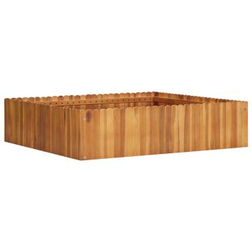 vidaXL Strat înălțat de grădină, 100x100x25 cm, lemn masiv de acacia