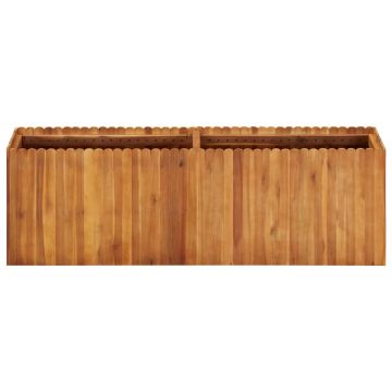 vidaXL Strat înălțat de grădină, 150x30x50 cm, lemn masiv de acacia