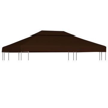 vidaXL Acoperiș de pavilion, 2 niveluri, maro, 4x3 m, 310 g/m²