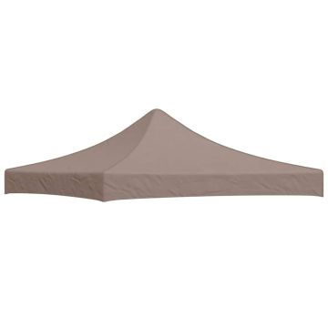 vidaXL Acoperiș pentru cort de petrecere, gri taupe, 3x3 m, 270 g/m²