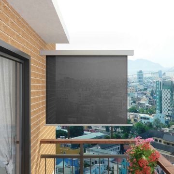 vidaXL Copertină laterală multifuncțională balcon, gri, 150 x 200 cm