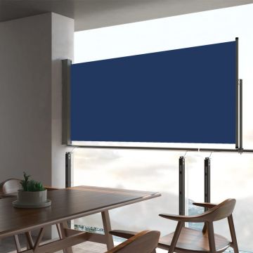 vidaXL Copertină laterală retractabilă de terasă, albastru, 60x300 cm