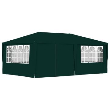 vidaXL Cort de petrecere profesional cu pereți verde 4 x 6 m 90 g/m²