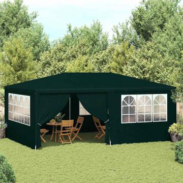 vidaXL Cort de petrecere profesional cu pereți verde 4 x 6 m 90 g/m²