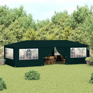 vidaXL Cort de petrecere profesional pereți laterali verde 4x9m 90g/m²