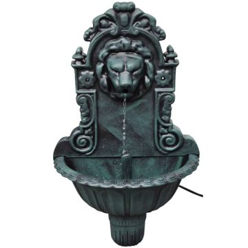 vidaXL Fântână de perete cu design cap de leu