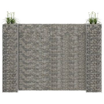vidaXL Jardinieră gabion în formă de H, 260 x 40 x 180 cm, sârmă oțel