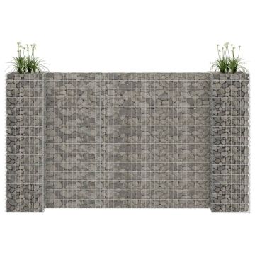 vidaXL Jardinieră gabion în formă de H, sârmă oțel, 260 x 40 x 150 cm