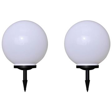vidaXL Lămpi de exterior pentru alee LED 2 buc. 40 cm, cu țăruș de sol