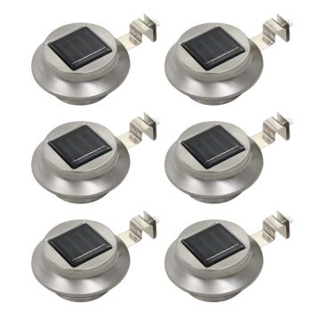 vidaXL Lămpi solare de exterior cu LED, 6 buc., alb, 12 cm, rotund