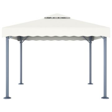 vidaXL Pavilion, crem, 300 x 300 cm, aluminiu