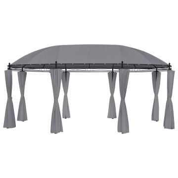 vidaXL Pavilion cu perdele, antracit, 520x349x255 cm