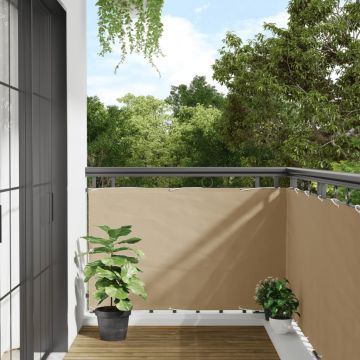 vidaXL Prelată pentru balcon, material textil oxford, 90x400 cm, bej