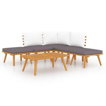 vidaXL Set mobilier de grădină, 6 piese, lemn masiv de acacia