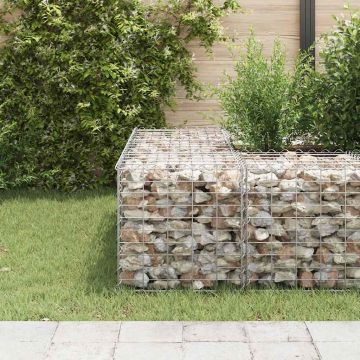 vidaXL Strat înălțat cub gabion, 50 x 50 x 50 cm, sârmă de oțel