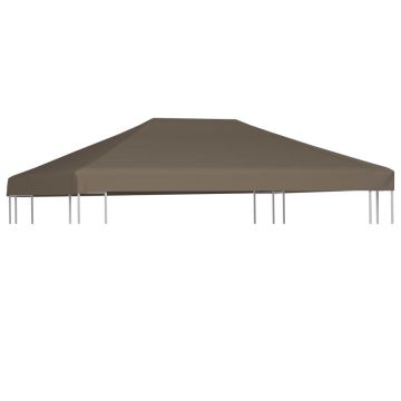 vidaXL Acoperiș pentru pavilion, 3 x 3 m, gri taupe, 310 g/m²