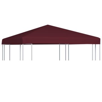 vidaXL Acoperiș pentru pavilion, 310 g/m², roșu bordo, 3 x 3 m