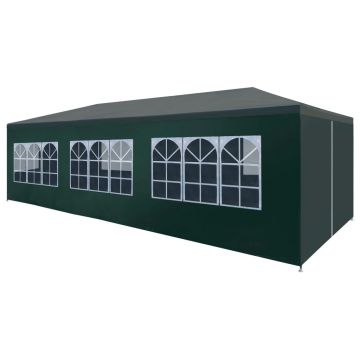 vidaXL Cort de petrecere, verde, 3 x 9 m