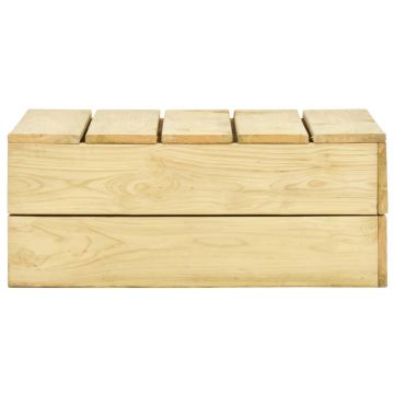vidaXL Masă de grădină, 75 x 75 x 31 cm, lemn de pin tratat
