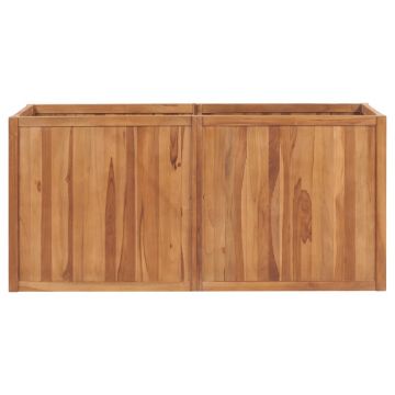 vidaXL Strat înălțat de grădină, 150 x 50 x 70 cm, lemn masiv de tec
