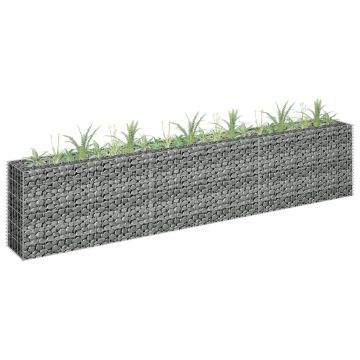 vidaXL Strat înălțat gabion, 270 x 30 x 60 cm, oțel galvanizat