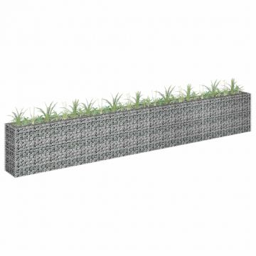 vidaXL Strat înălțat gabion, 360 x 30 x 60 cm, oțel inoxidabil