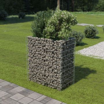 vidaXL Strat înălțat gabion, 90x50x100 cm, oțel galvanizat