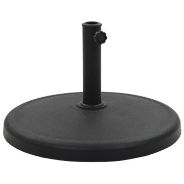 vidaXL Suport umbrelă de soare, negru, 19 kg, polirășină, rotund