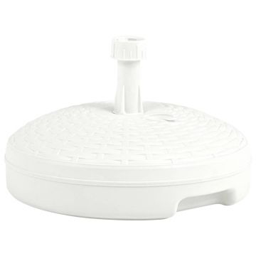 vidaXL Suport umbrelă, umplut cu apă/nisip, alb, 20 L, plastic ratan