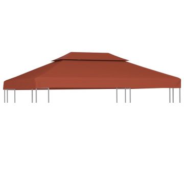 vidaXL Acoperiș de pavilion, 2 niveluri, cărămiziu, 4x3 m, 310 g/m²