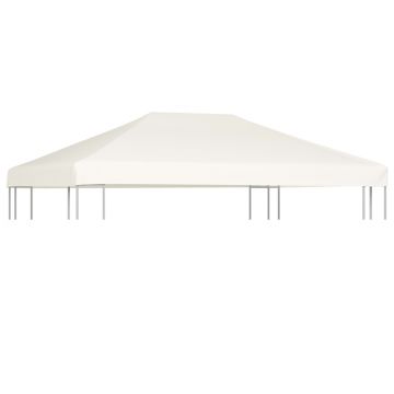 vidaXL Acoperiș de pavilion, 310 g/m², alb crem, 4 x 3 m