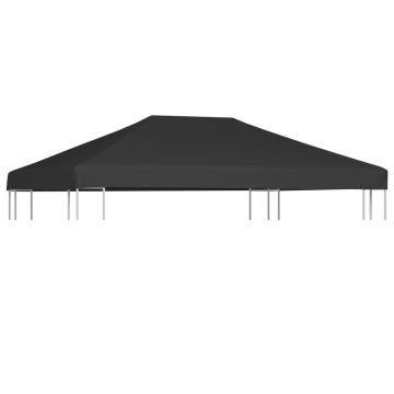 vidaXL Acoperiș de pavilion, 310 g/m², gri, 4 x 3 m