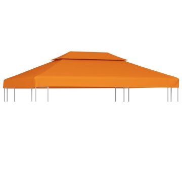 vidaXL Copertină rezervă acoperiș pavilion portocaliu 3x4 m 310 g/m²