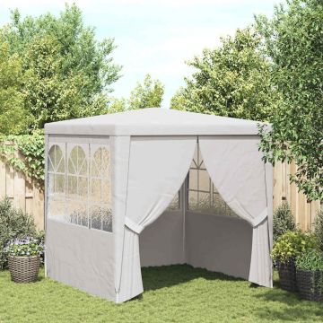 vidaXL Cort petrecere profesional cu pereți, alb, 2,5 x 2,5 m 90 g/m²
