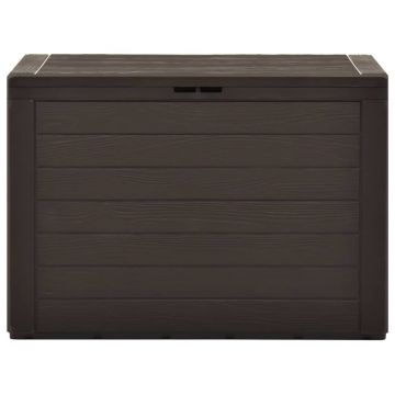 vidaXL Ladă de depozitare pentru grădină, maro, 78 x 44 x 55 cm