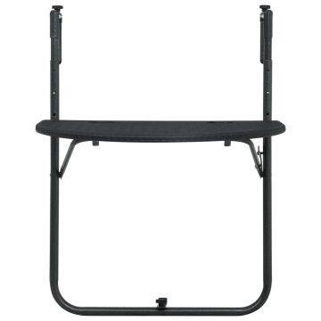 vidaXL Masă balcon suspendată negru 60x64x83,5 cm plastic aspect ratan