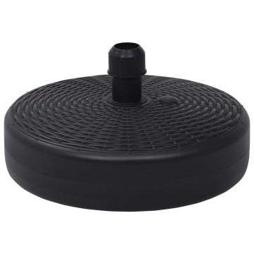 vidaXL Suport de umbrelă, negru, 24 L, umplere cu nisip/apă