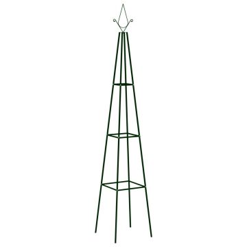 vidaXL Suporturi plante grădină 2 buc. verde închis 35x35x195 cm fier
