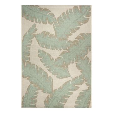 Covor exterior Ragami Leaf, 180x280 cm, verde - bej