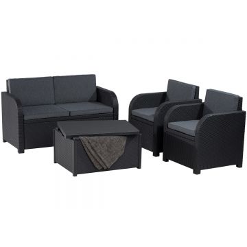 Set mobilier gradina 4 locuri grafit Keter Modena