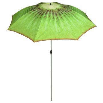 Umbrela pentru plaja, Kiwis Verde, Ø184xH226 cm