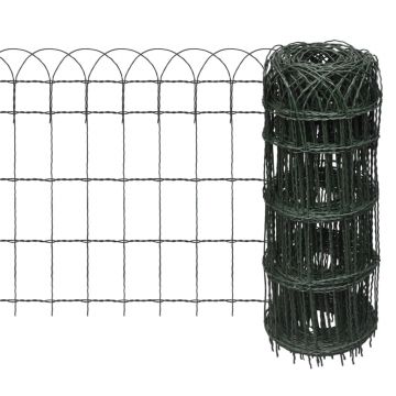 vidaXL Gard delimitare grădină fier vopsit electrostatic 25 x 0,65 m