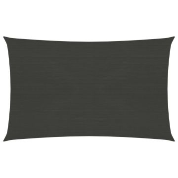 vidaXL Pânză parasolar, antracit, 3 x 4 m, HDPE, 160 g/m²