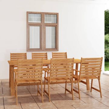 vidaXL Set mobilier de grădină, 7 piese, lemn masiv de acacia