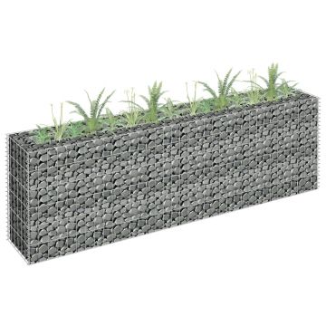 vidaXL Strat înălțat gabion, 180 x 30 x 60 cm, oțel galvanizat
