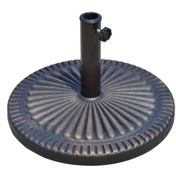 Outsunny Baza pentru Umbrela de Soare Diametru 3,8-4,8cm Desen Floral cu Manivela Greutate 15kg de Gradina Rasina 49x32cm 