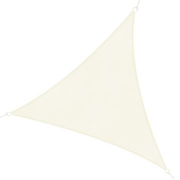Outsunny Cort parasolar triunghiular- Cort tip velă - Anti UV - Crem - 6x6x6m