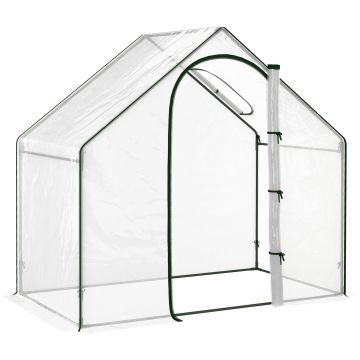 Outsunny sera de gradina, sera din PVC transparent sera pentru plante, legume, fructe 180x105x165 cm | AOSOM RO