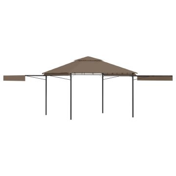 vidaXL Pavilion extinsii duble acoperiș gri taupe 3x3x2,75 m 180 g/m²